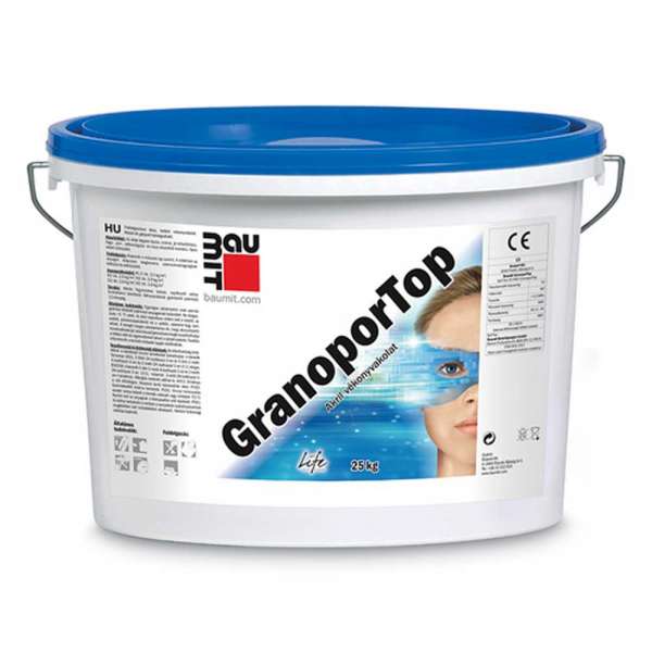 Baumit GranoporTop 2R akril vékonyvakolat 25kg - III.színcsoport