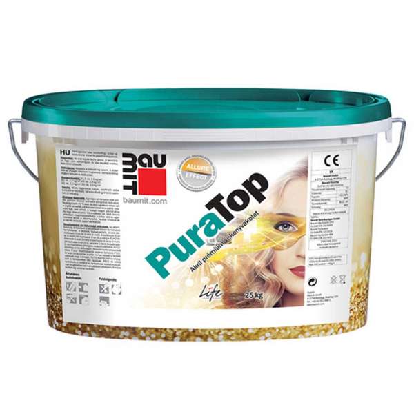 Baumit PuraTop 1,5K prémium akril vékonyvakolat 25kg - fehér